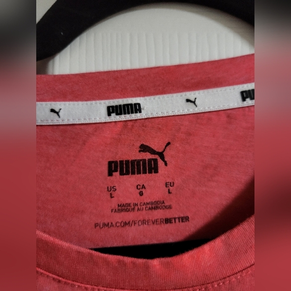 Puma Womens Coral Tee with Iconic Logo Size L - Picture 2 of 4